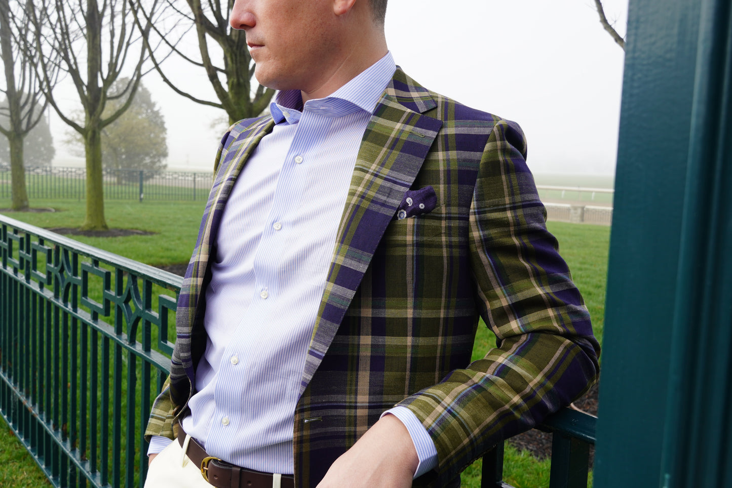 Green & Navy Madras Sport Coat