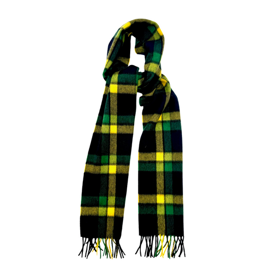 Yellow & Green Plaid Cashmere Scarf