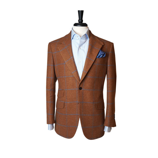 Rust & Blue Windowpane Sport Coat