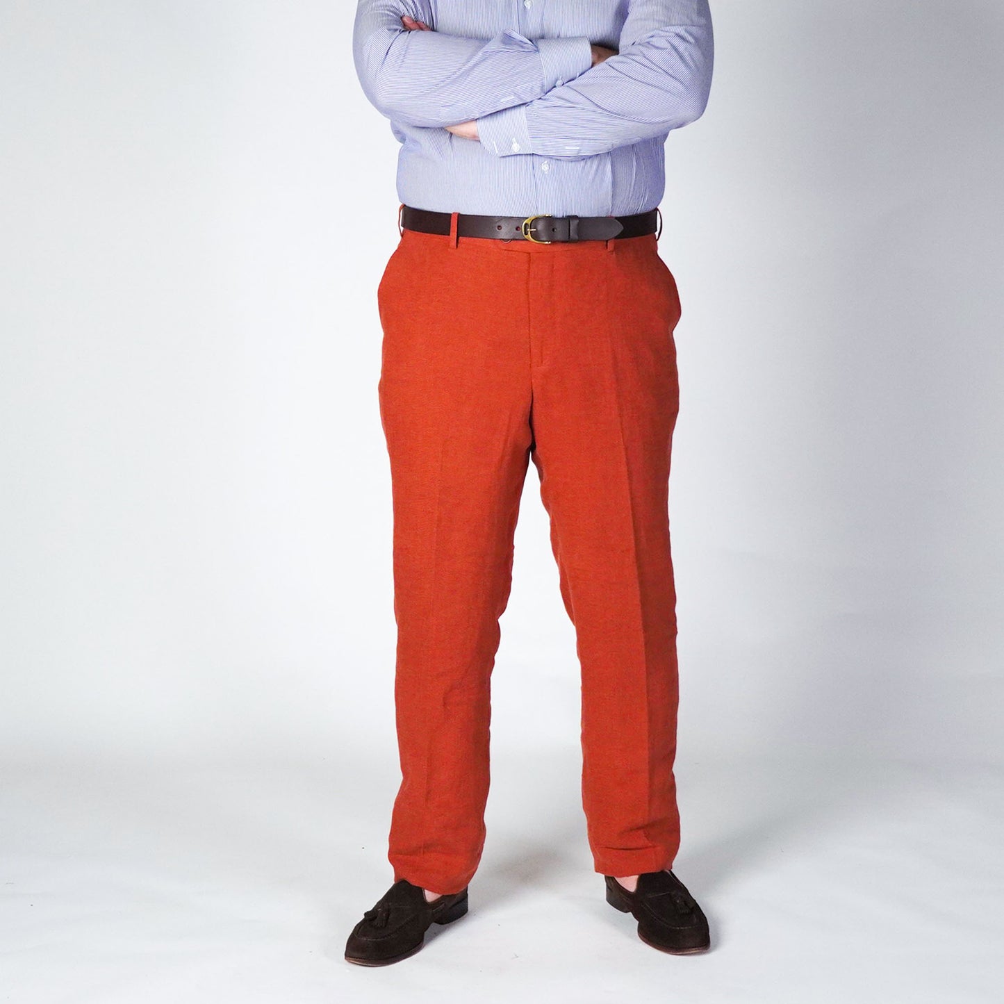 Burnt Orange Linen Trouser