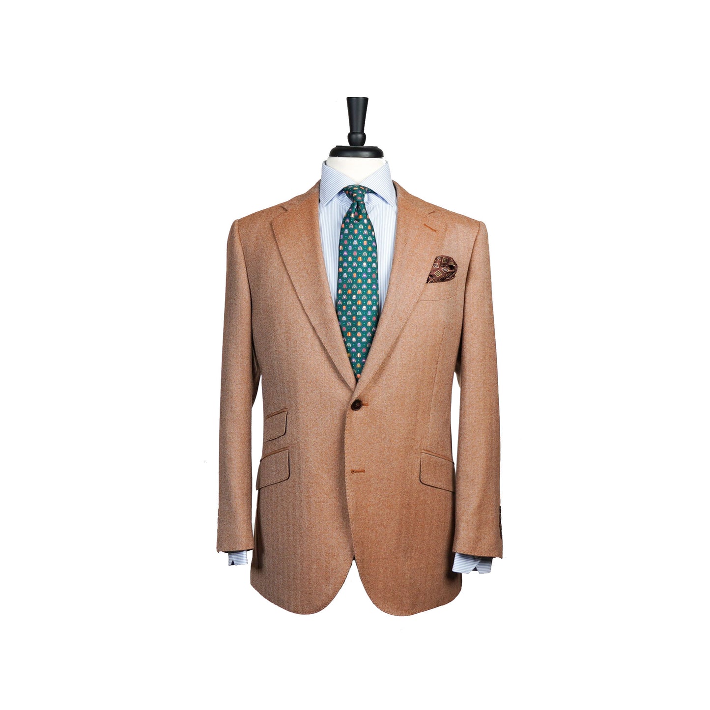 Camel Herringbone Sport Coat