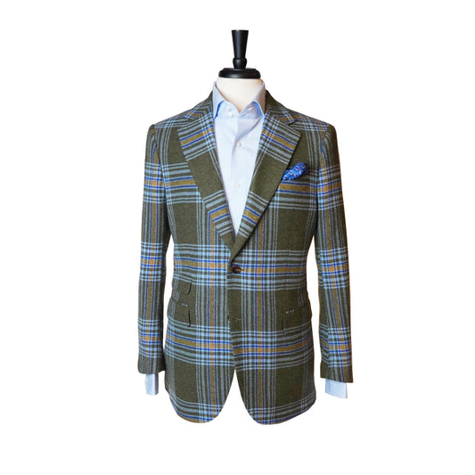 Green & Blue Plaid Sport Coat