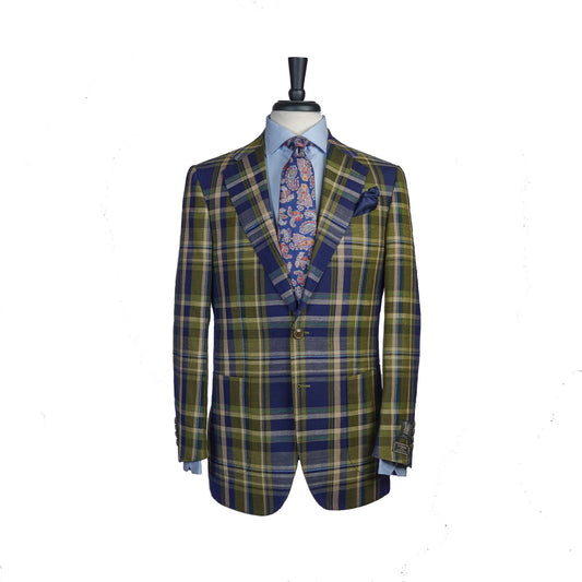 Green & Navy Madras Sport Coat