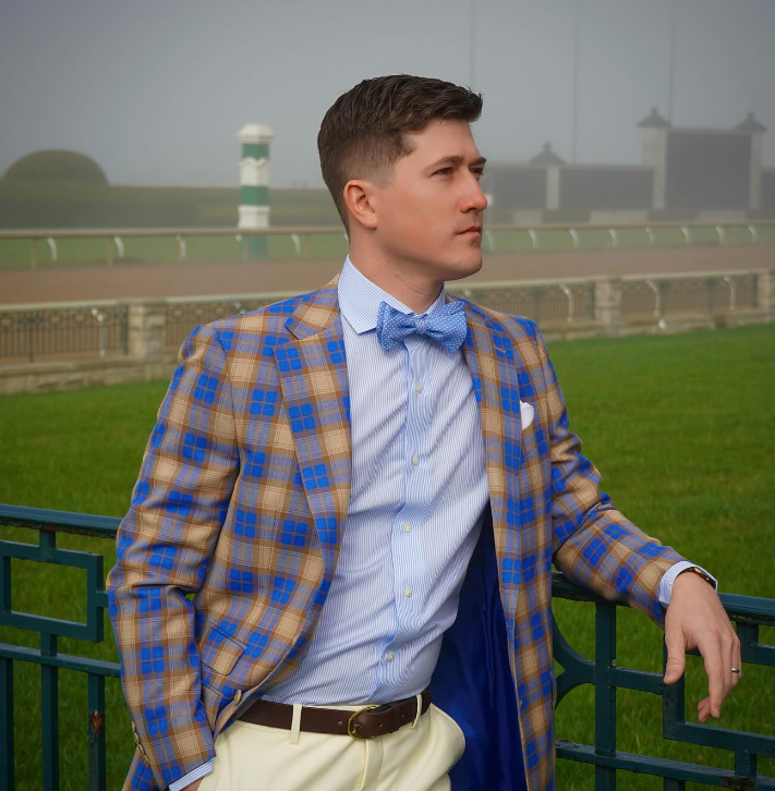 Tan & Blue Plaid Sport Coat