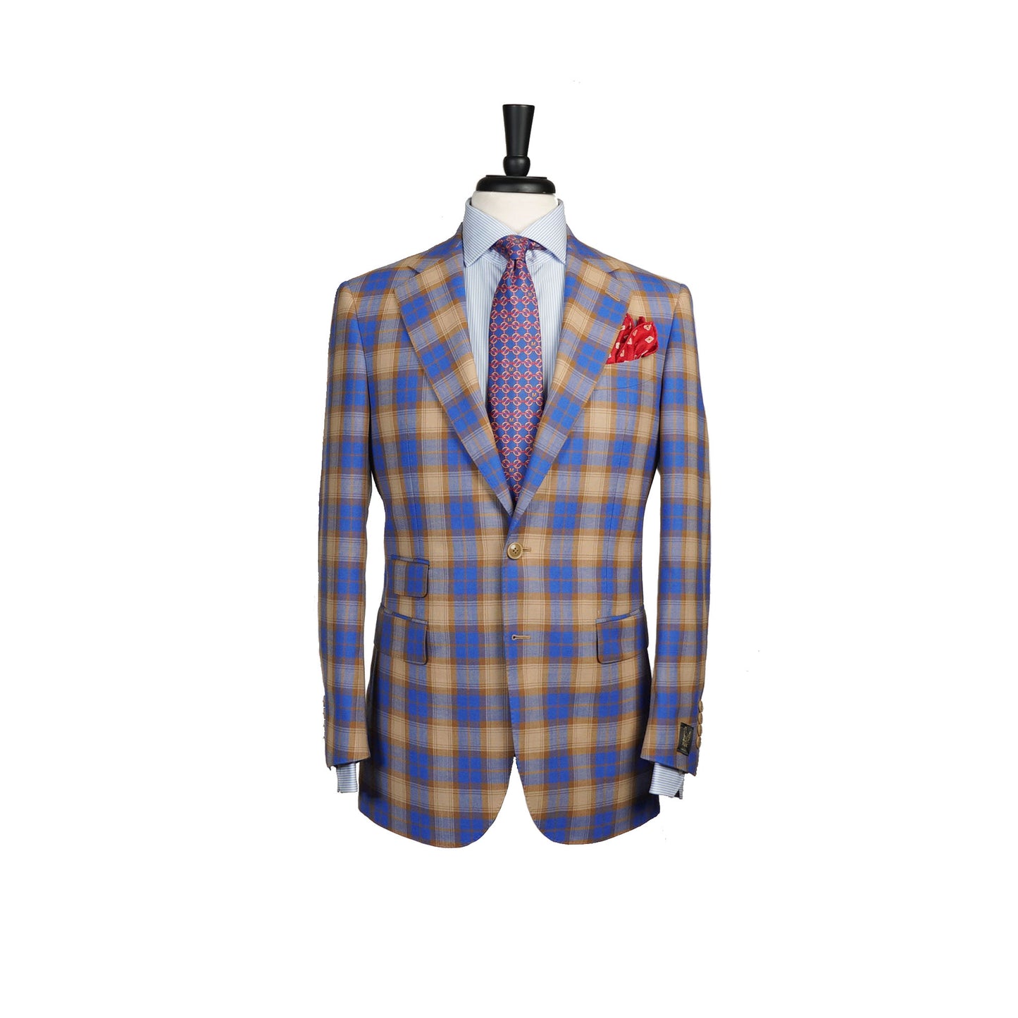 Tan & Blue Plaid Sport Coat