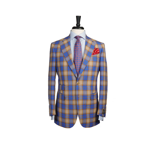 Tan & Blue Plaid Sport Coat