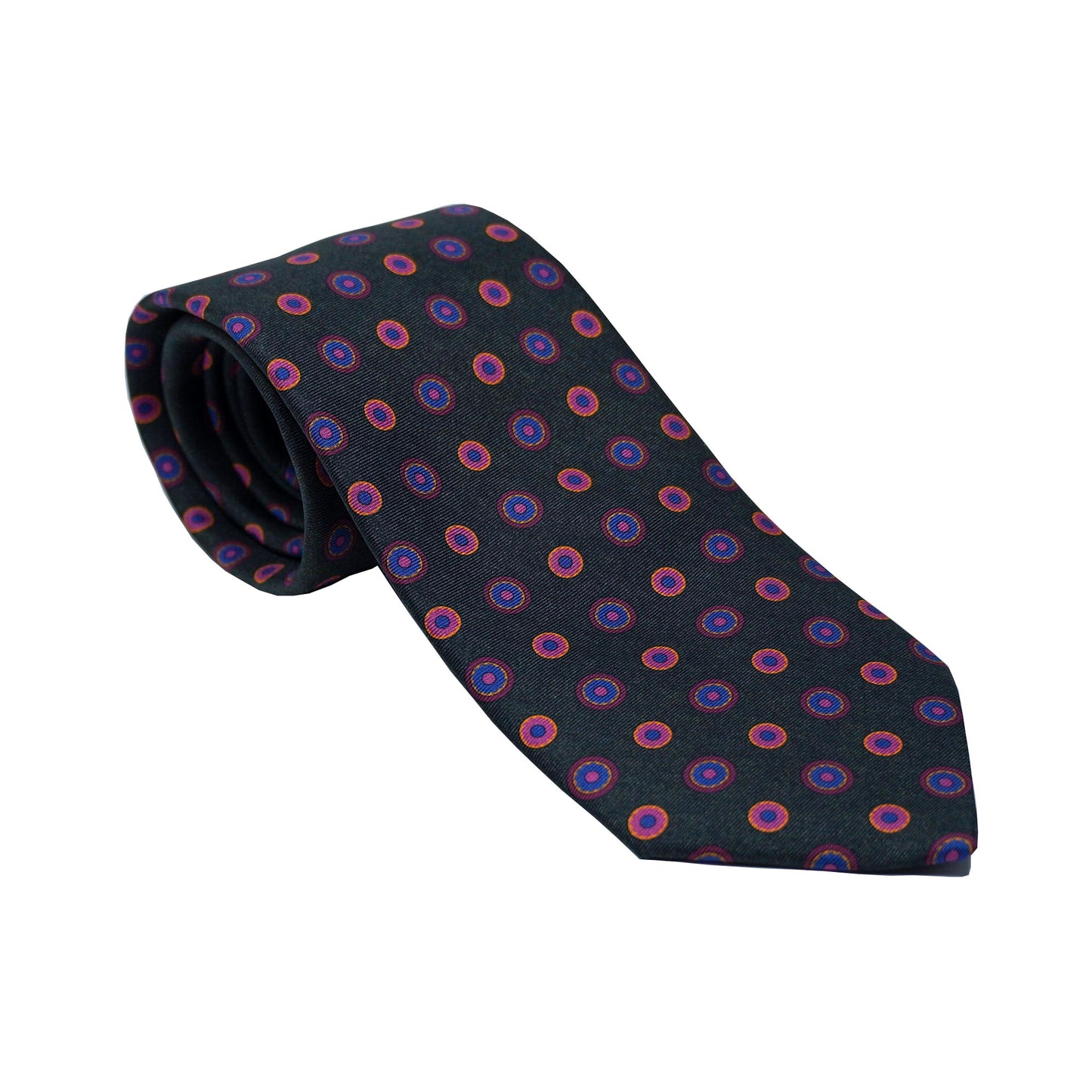 Faded Black with Pink/Red Spheres Tie