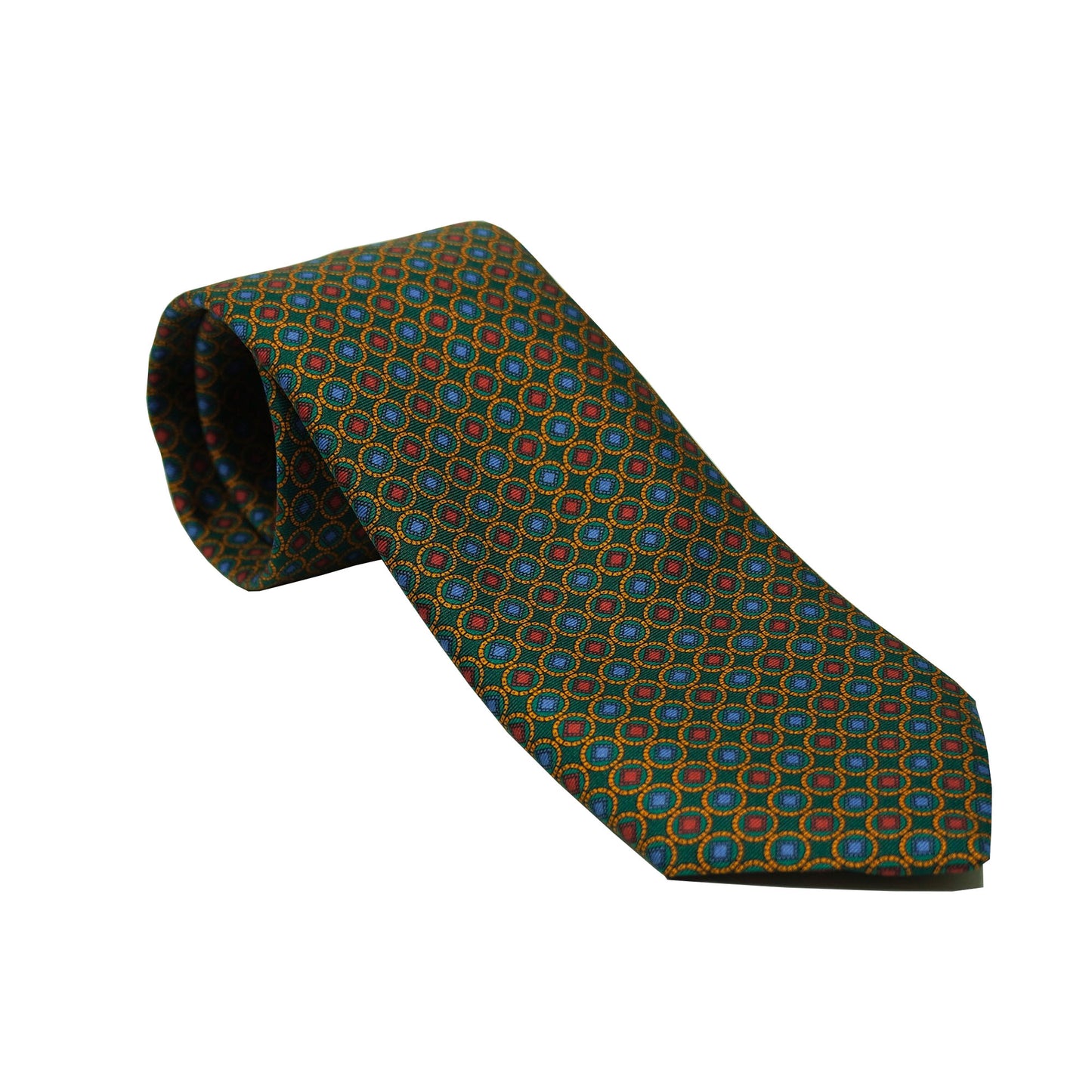 Green with Gold Spheres Tie