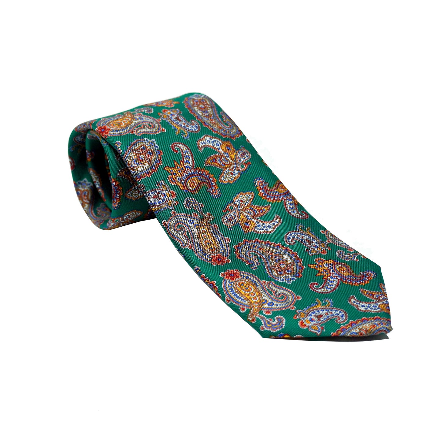 Teal Tie with Paisley Design