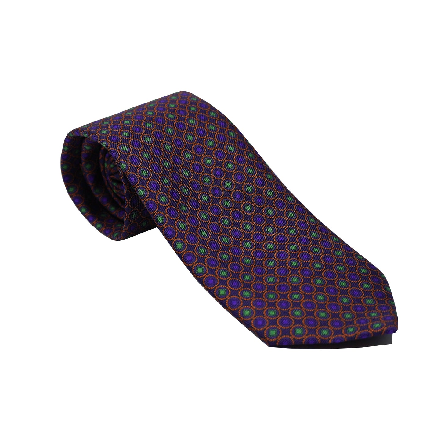 Dark Navy with Teal/Purple Bursts Tie