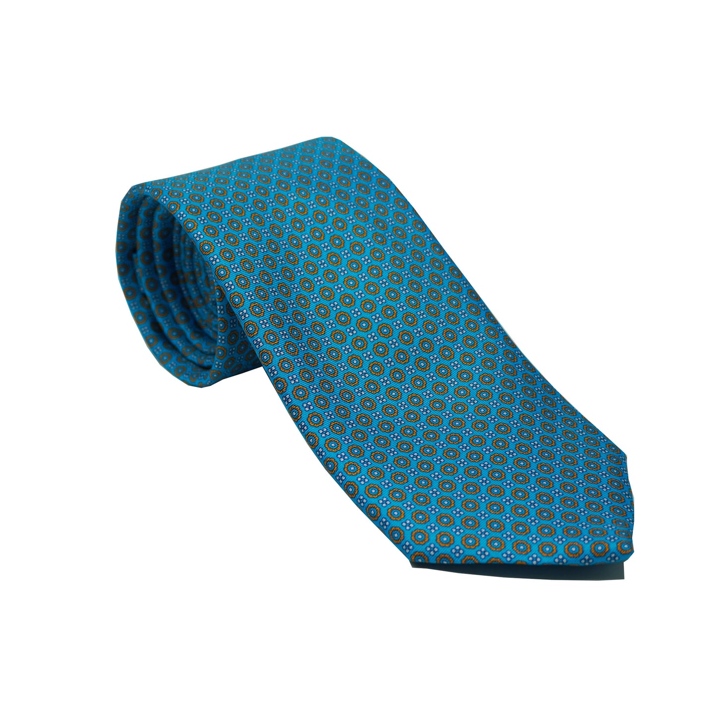 Light Blue with Gold/White Bursts Tie