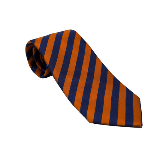 Orange with Blue Stripes Tie